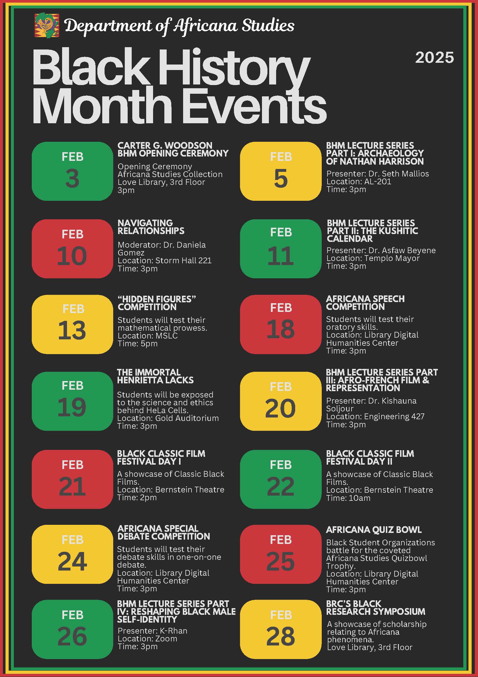 Black History Month (BHM) Events 2025