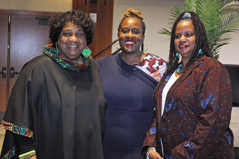 Shirley Weber,  Priscilla Ocen and Theresa Ford